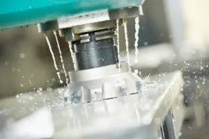 13094736 - close-up process of metal machining by mill